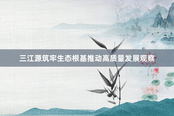 三江源筑牢生态根基推动高质量发展观察
