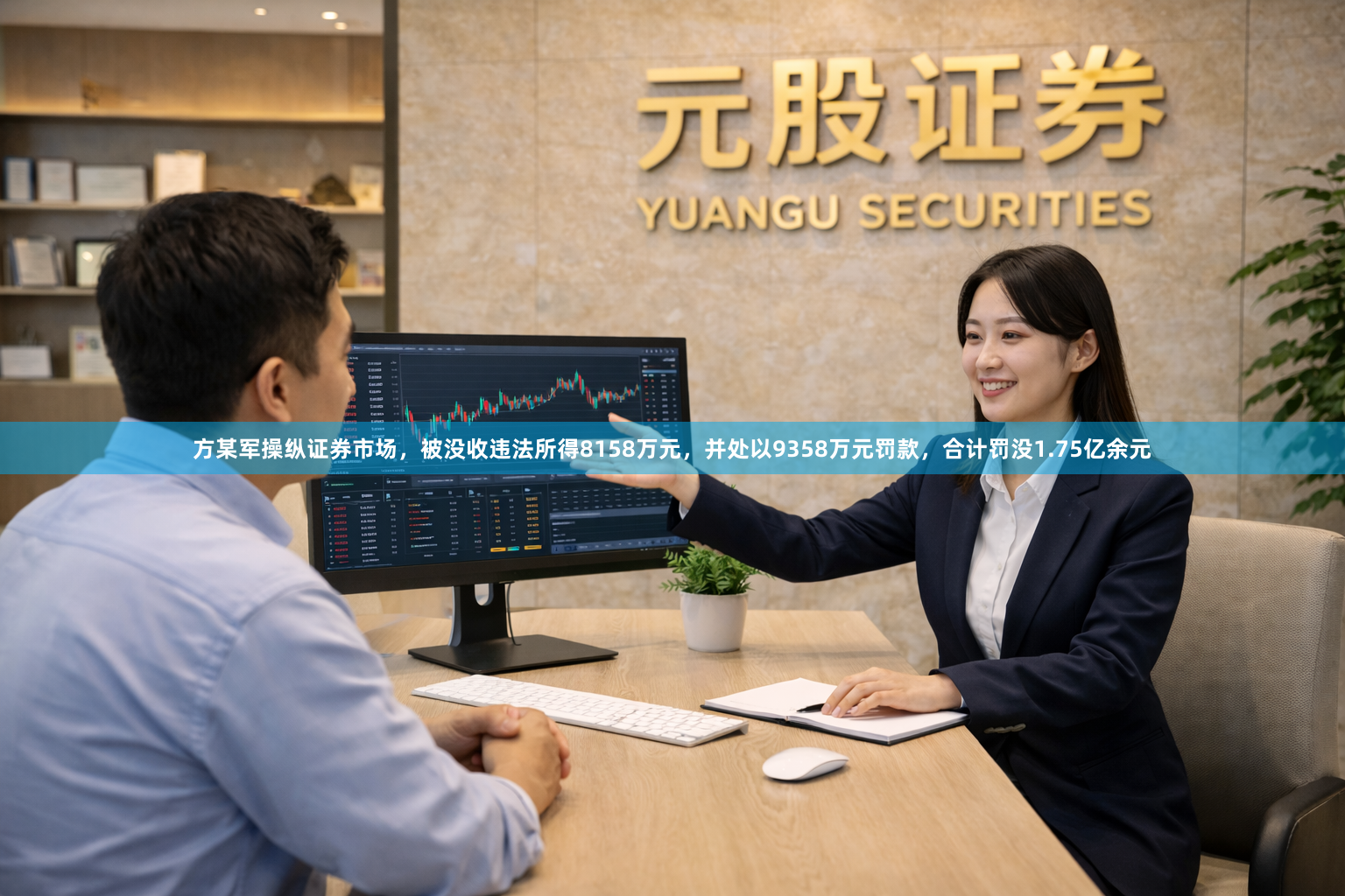 方某军操纵证券市场，被没收违法所得8158万元，并处以9358万元罚款，合计罚没1.75亿余元