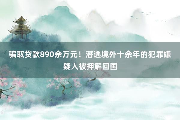 骗取贷款890余万元！潜逃境外十余年的犯罪嫌疑人被押解回国