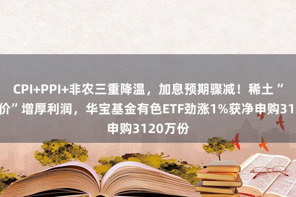 CPI+PPI+非农三重降温，加息预期骤减！稀土“低量高价”增厚利润，华宝基金有色ETF劲涨1%获净申购3120万份