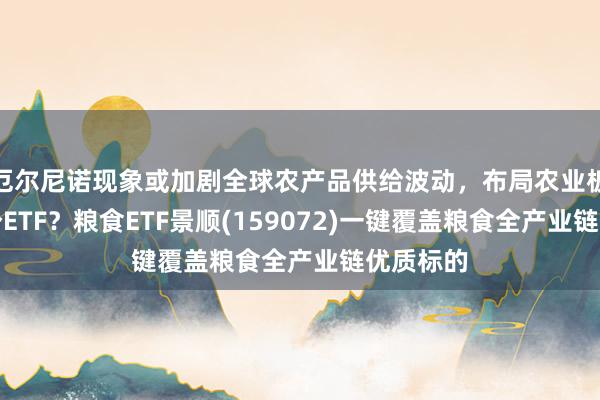 厄尔尼诺现象或加剧全球农产品供给波动，布局农业板块选哪个ETF？粮食ETF景顺(159072)一键覆盖粮食全产业链优质标的