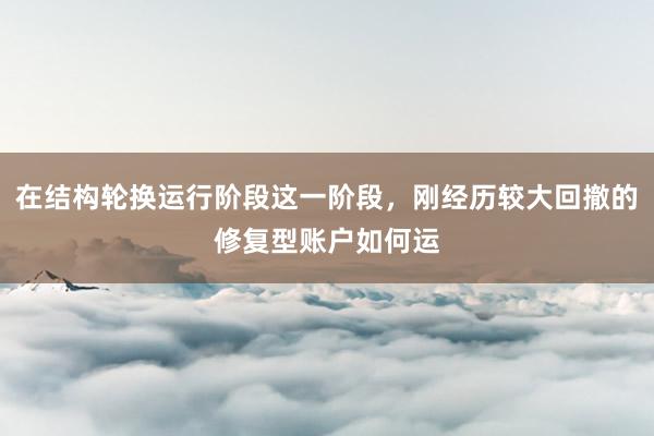 在结构轮换运行阶段这一阶段，刚经历较大回撤的修复型账户如何运