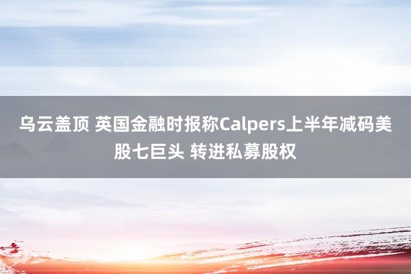 乌云盖顶 英国金融时报称Calpers上半年减码美股七巨头 转进私募股权